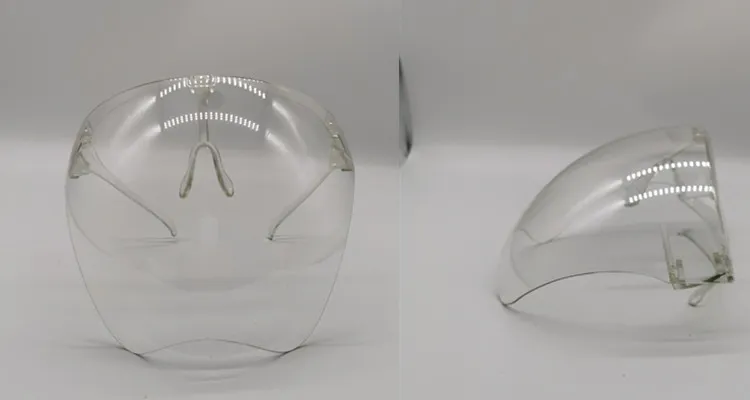 Safety Anti-Fog Reusable Silicone Hygiene Plastic Shield Cover Protective Clear Transparent Face Masked with Mouth Maskes