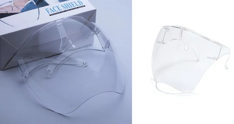 Safety Anti-Fog Reusable Silicone Hygiene Plastic Shield Cover Protective Clear Transparent Face Masked with Mouth Maskes