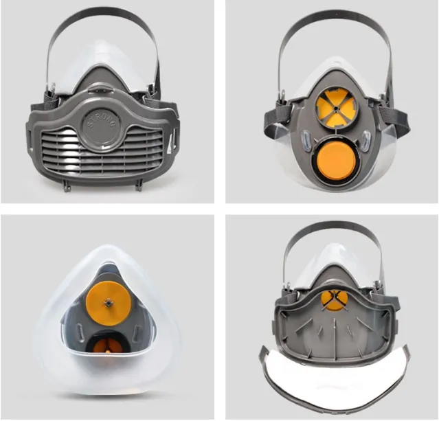 Silicone Dust Mask Half Face Military Gas Mask St-1080 Silicon Dust Mask Anti-Haze Half Mask Dust Industrial Respirator Reusuable Poison Toxic Mask