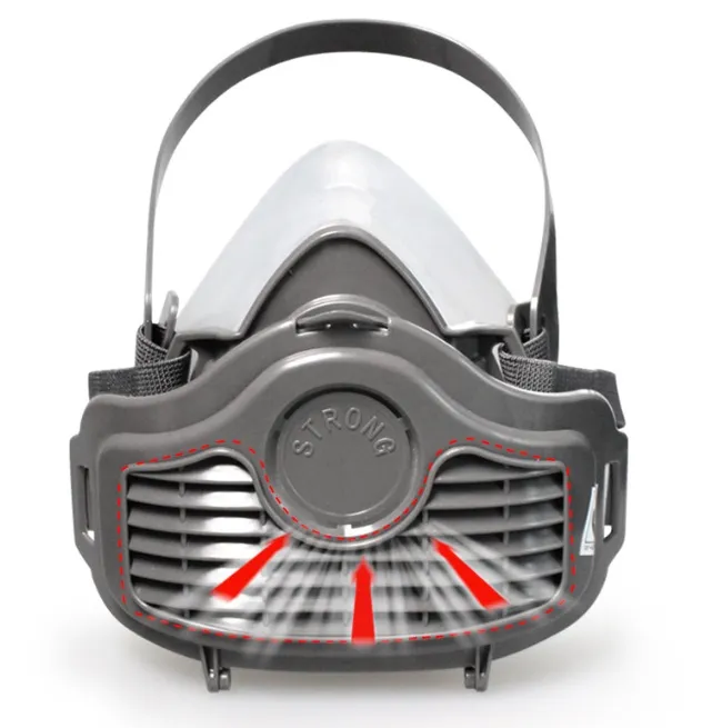 Silicone Dust Mask Half Face Military Gas Mask St-1080 Silicon Dust Mask Anti-Haze Half Mask Dust Industrial Respirator Reusuable Poison Toxic Mask