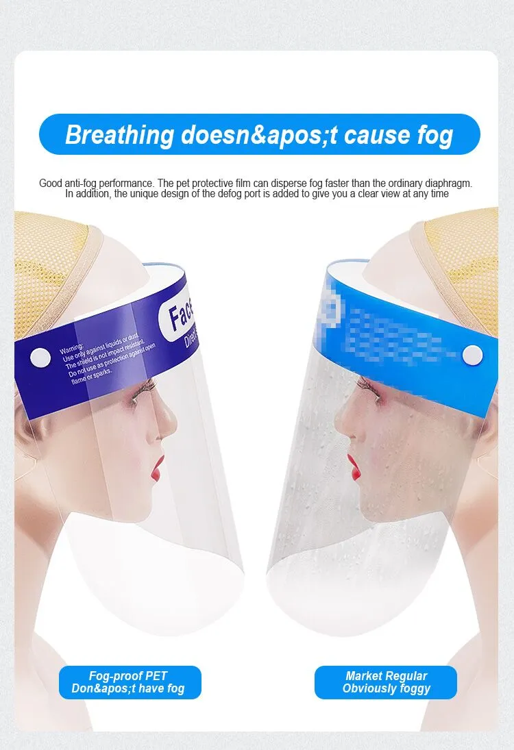 Transparent Full Face Mask Eyes Mouth Protection Protective Mask, Anti Fog Face Shield