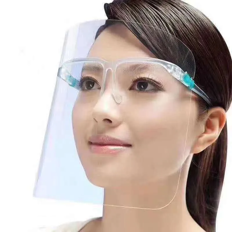 Transparent Protection Eye Visor Full Cove Plastic Clear Visors Face Shield with Glasses