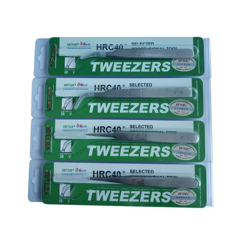 Vetus ESD Anti-Static Cleanroom Stainless Steel Tweezers