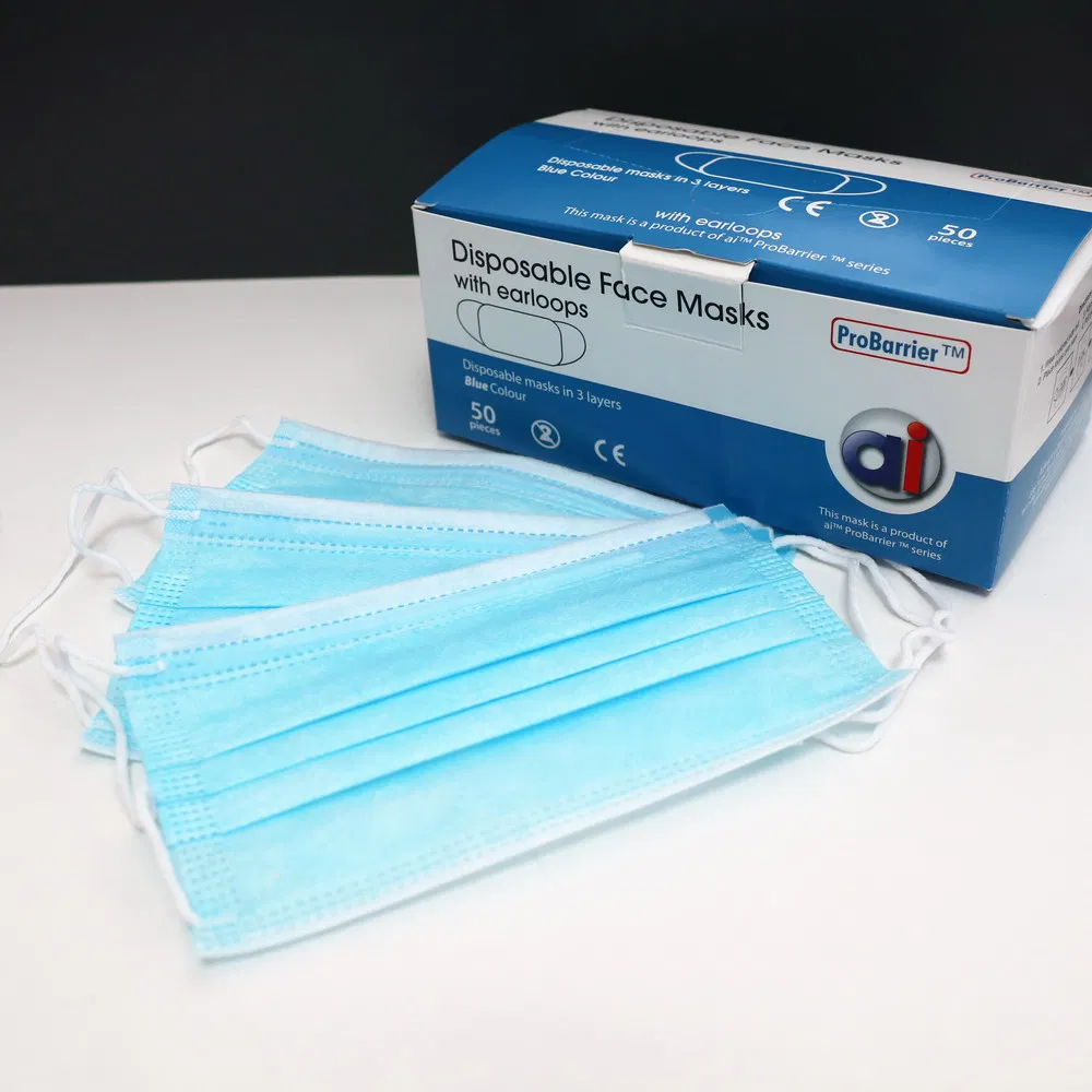 Wholesale 3 Ply Disposable Face Mask Restaurant Mouth Masks Anti Flu Face Mask