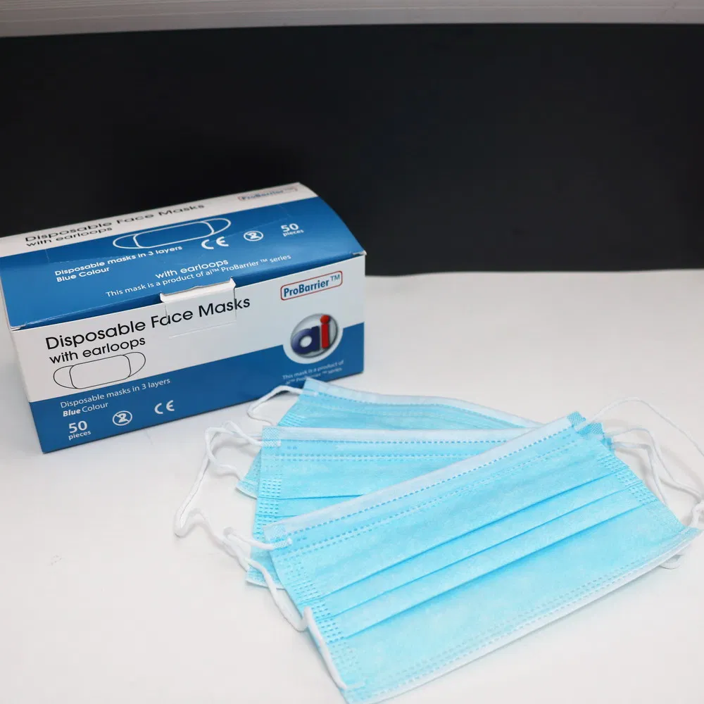 Wholesale 3 Ply Disposable Face Mask Restaurant Mouth Masks Anti Flu Face Mask