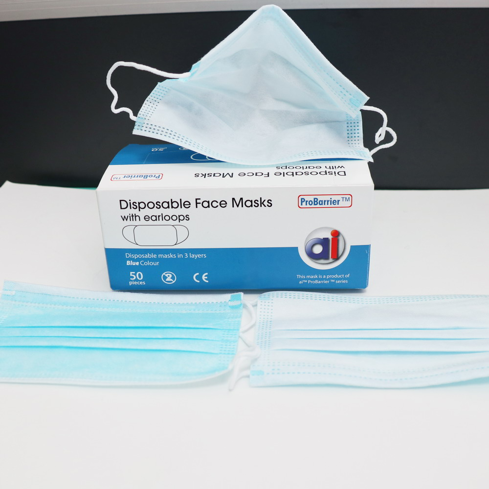 Wholesale 3 Ply Disposable Face Mask Restaurant Mouth Masks Anti Flu Face Mask