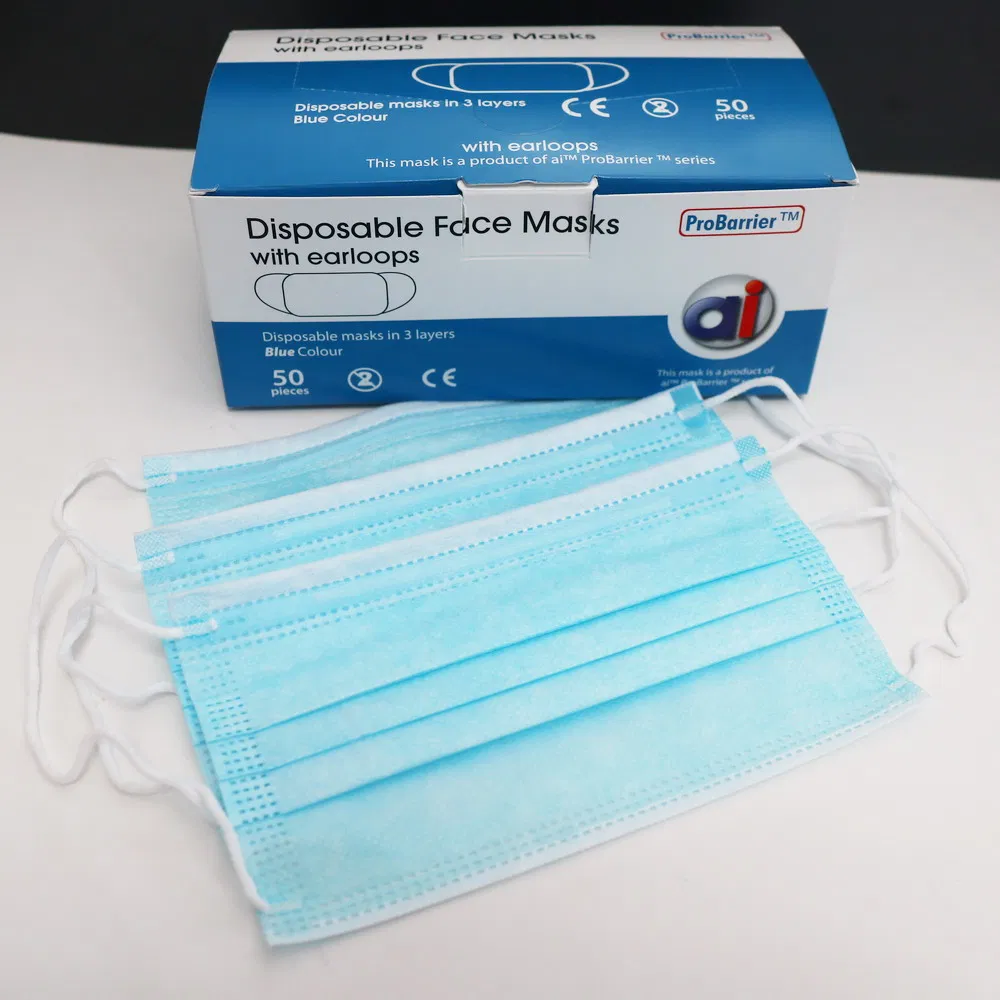 Wholesale 3 Ply Disposable Face Mask Restaurant Mouth Masks Anti Flu Face Mask